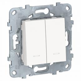 Изображение продукта Переключатель двухклавишный с подсветкой Schneider Electric Unica New 